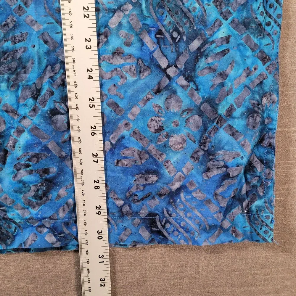 Banana Republic Geometric Blue‎ Hawaiian Shirt Mens Size Large